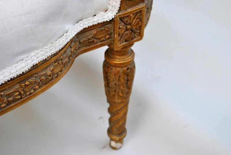 Marquise In Guilt Wood, Louis XVI Style, 20th Century photo Furniture