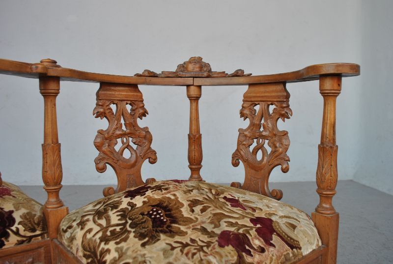 Antique Renaissance Style Loveseat Bench photo buy
