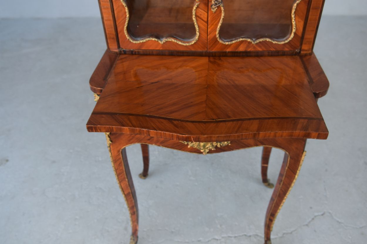 Lady Secretary Desk Said Bonheur Du Jour Napoleon III Inlaid photo vintage