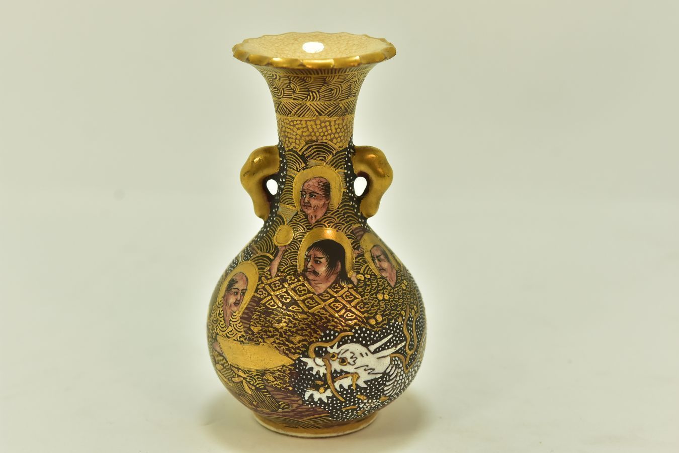 Japanese Satsuma Vase, 19th Century photo for sale