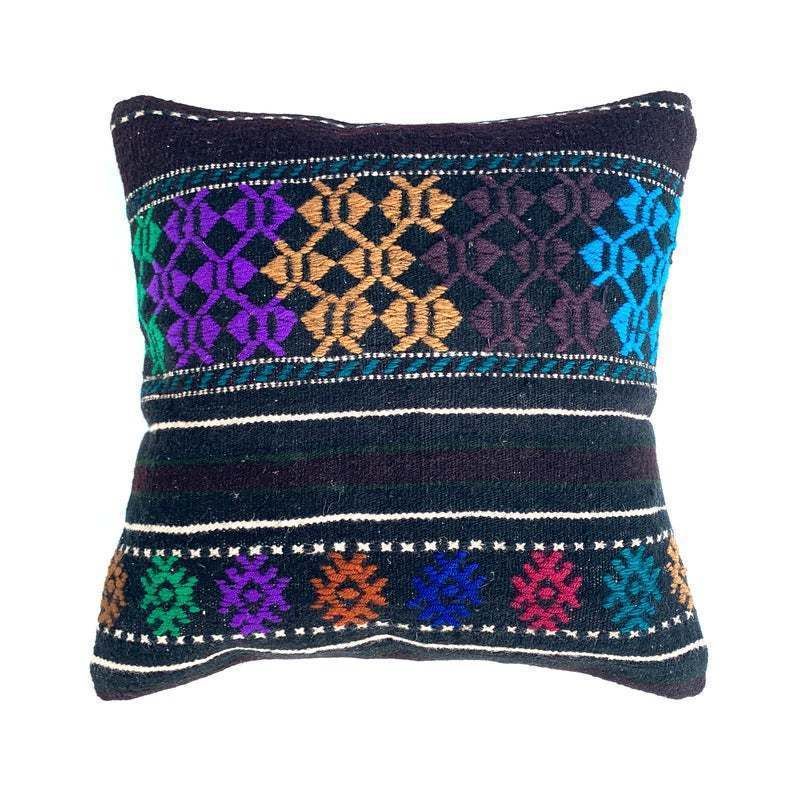 Kilim Pillow Moroccan Cushion 40x40 Kilim Pillows Kelim  Housse De Coussin Rug Pillow Turkish Cushion