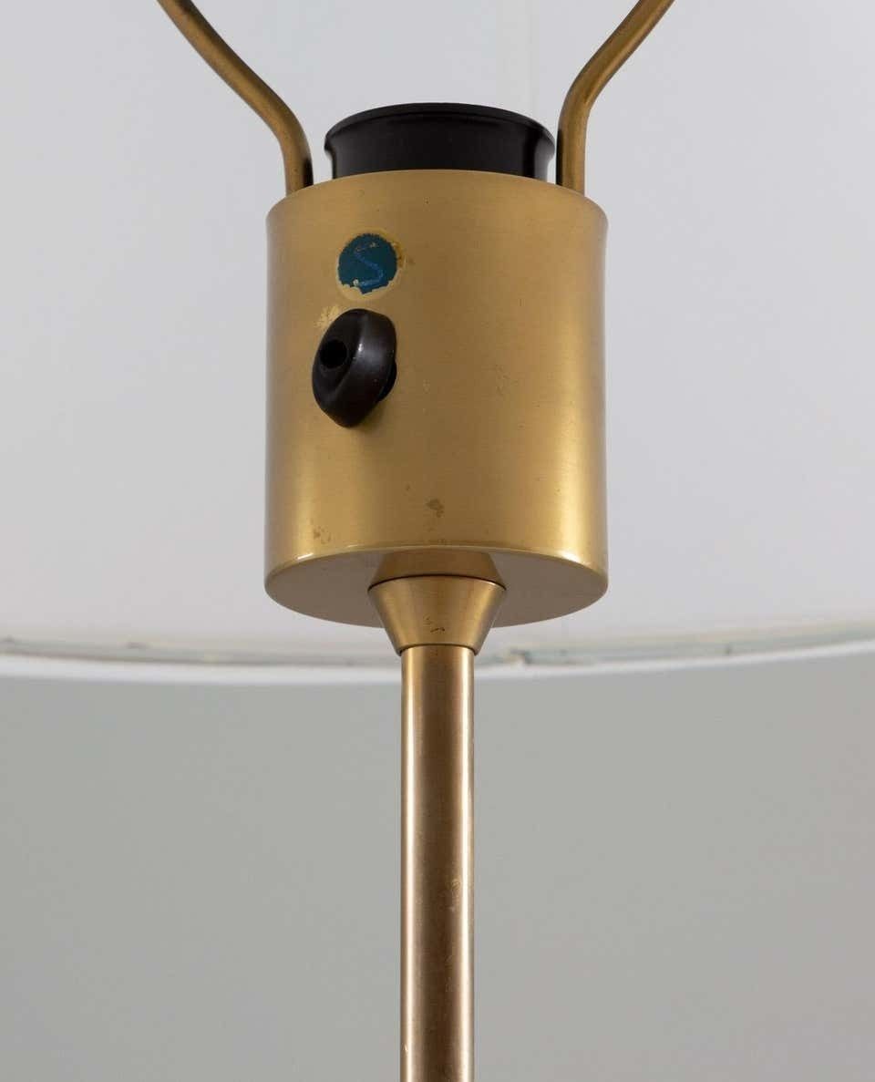 Scandinavian Midcentury Floor Lamps In Brass And Wood By Bergboms, Sweden photo vinterior