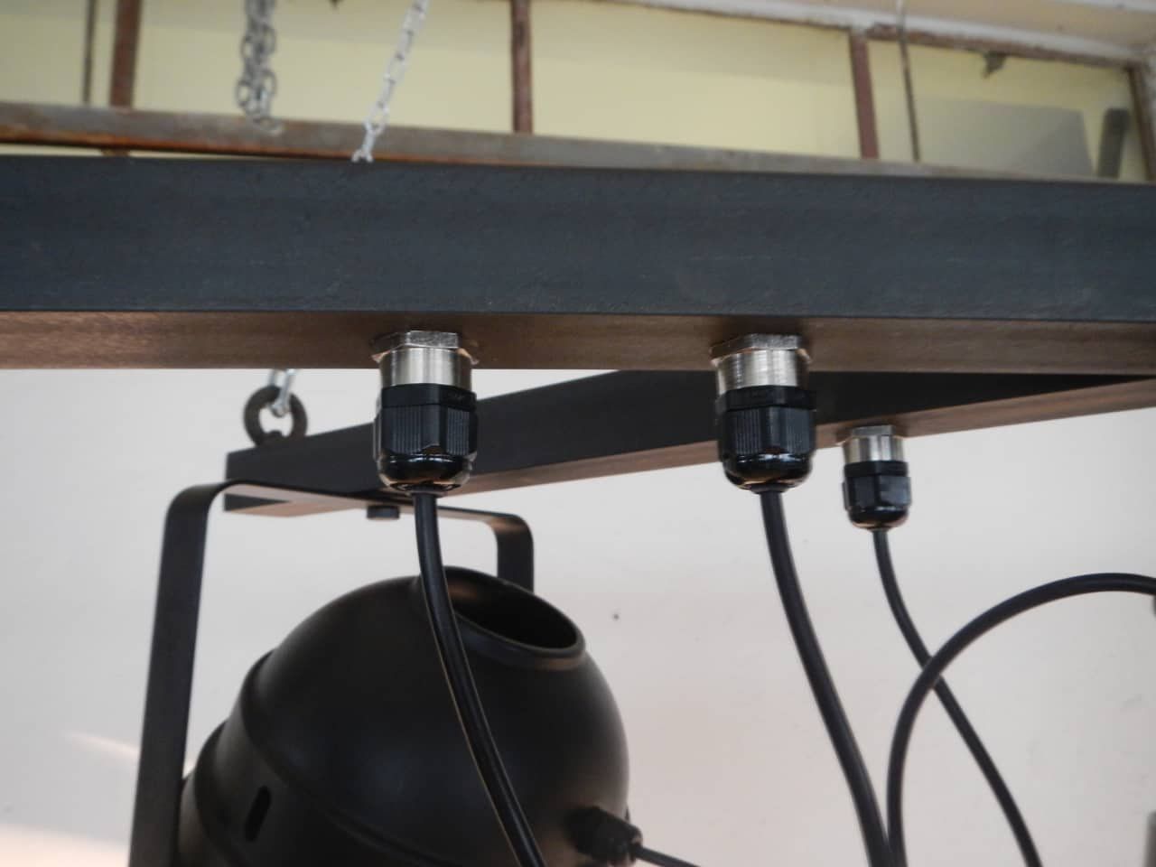 photo furniture Italian Industrial 5 Light Ceiling Lamp, 1970s