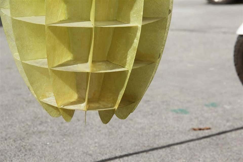 French Chandelier Oval 1960s In Green Resin Like A Maze Verner Panton Style photo furniture
