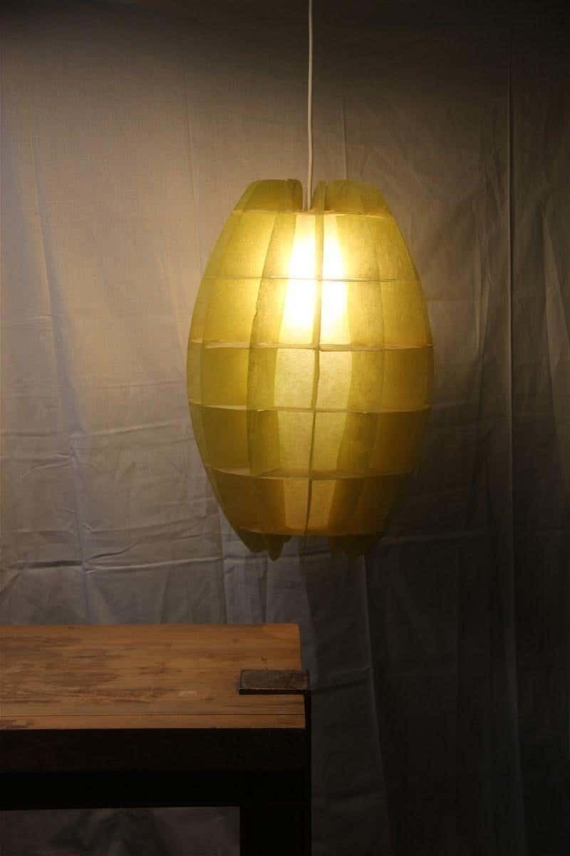 French Chandelier Oval 1960s In Green Resin Like A Maze Verner Panton Style photo vinterior