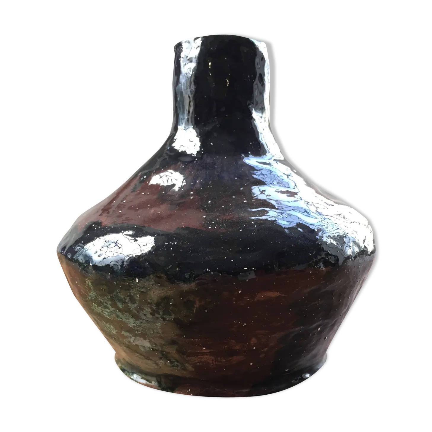 Enamelled Terracotta Vase Craft photo furniture