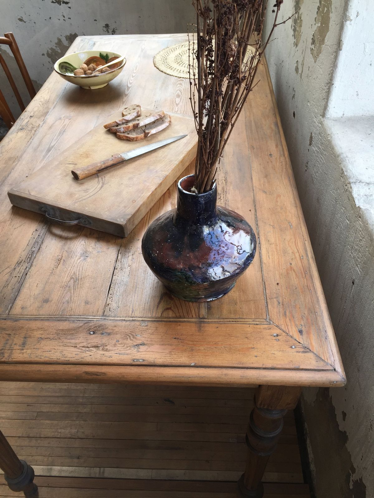Enamelled Terracotta Vase Craft photo for sale