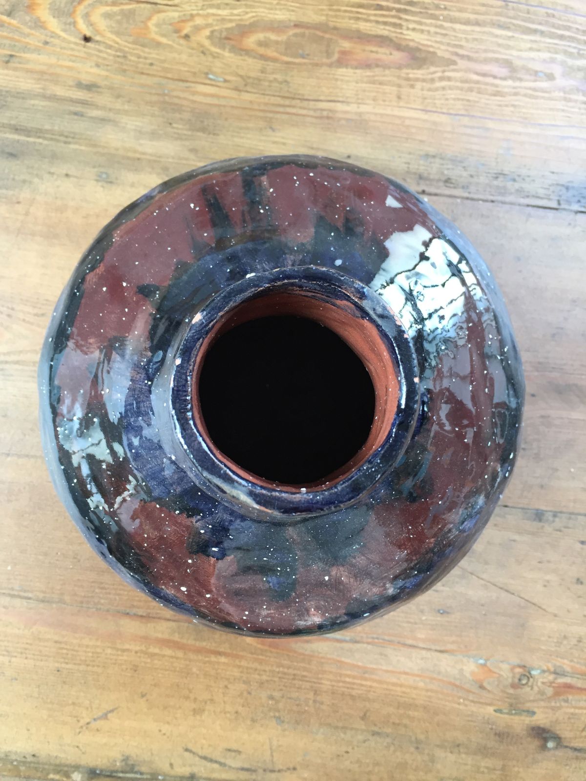 Enamelled Terracotta Vase Craft photo buy