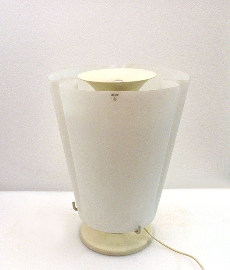 Large Murano Opaline Glass Table Lamp, 1970s photo Lighting
