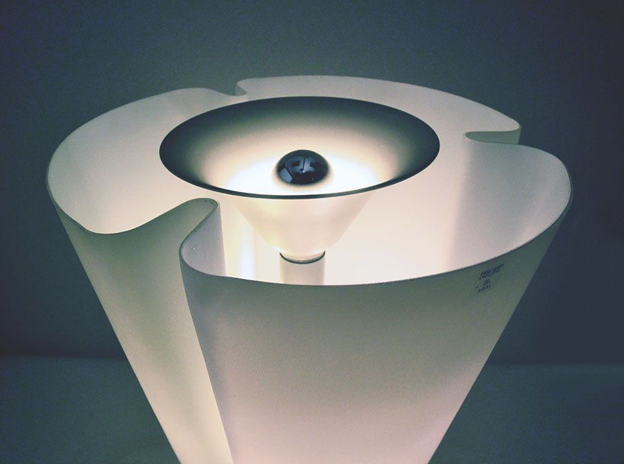 Large Murano Opaline Glass Table Lamp, 1970s photo vinterior