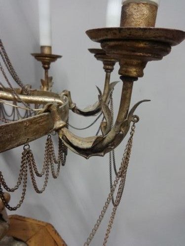 photo furniture Superb Pair Of Gilt Metal Electrolier Lamps, With Provenance