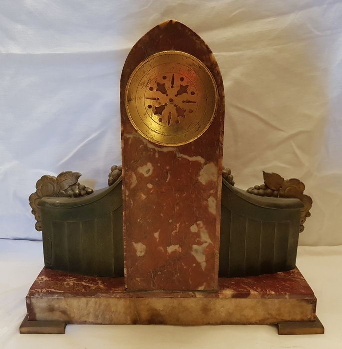 Art Deco Clock Signed Limousin photo Home Decor