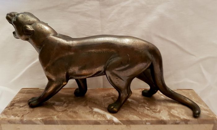Art Deco Panther Clock photo Home Decor
