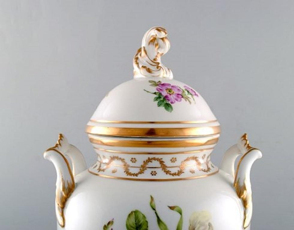 Royal Copenhagen, Antique Baluster Shaped Porcelain Lidded Vase, 19th Century photo Home Decor