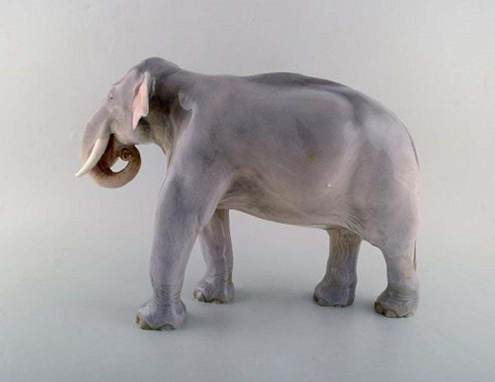 Theodor Madsen For Royal Copenhagen, Rare Porcelain Figurine, Colossal Elephant photo for sale