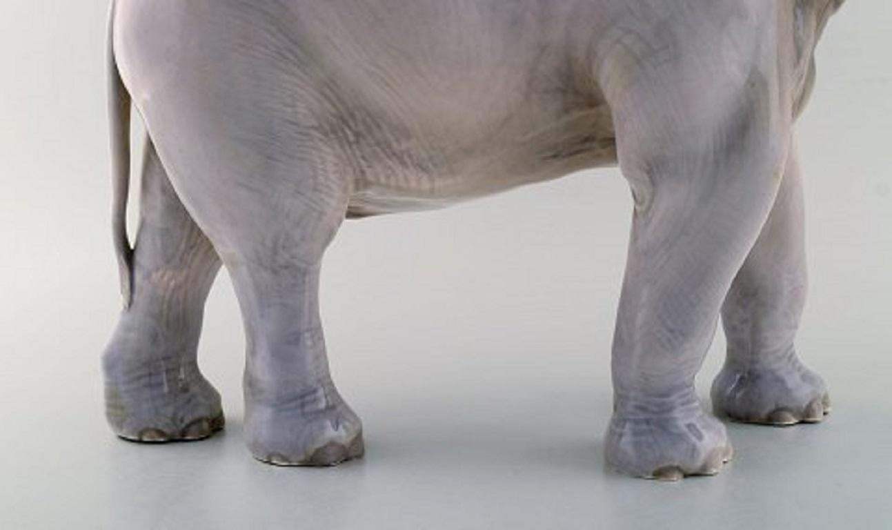 Theodor Madsen For Royal Copenhagen, Rare Porcelain Figurine, Colossal Elephant photo vinterior