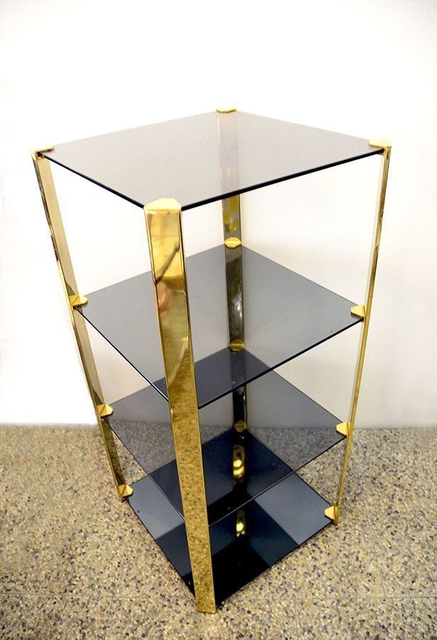 Crystal And Brass Shelving System From Gallotti & Radice, 1970s photo 835.0