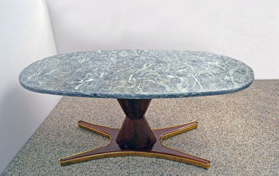 Rosewood And Marble Dining Table By Vittorio Dassi For Mobili Moderni Lissone, 1950s