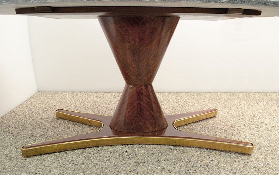 Rosewood And Marble Dining Table By Vittorio Dassi For Mobili Moderni Lissone, 1950s photo buy
