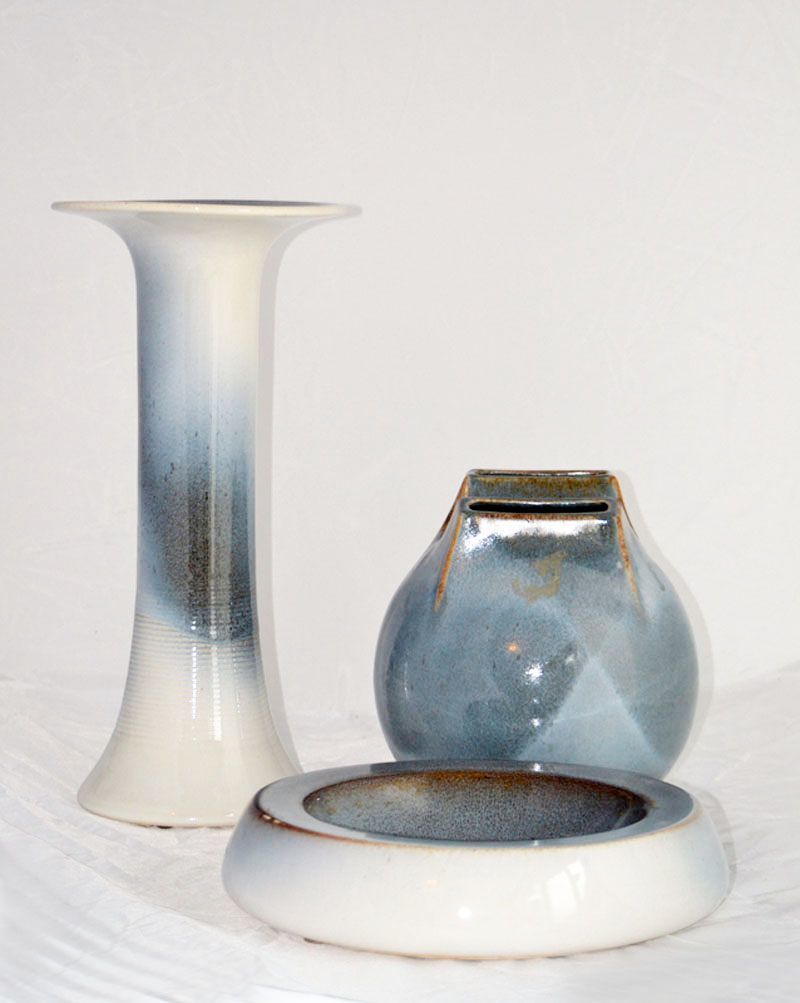 Ceramic Vases From Bucci Pesaro, 1970s, Set Of 3 photo for sale