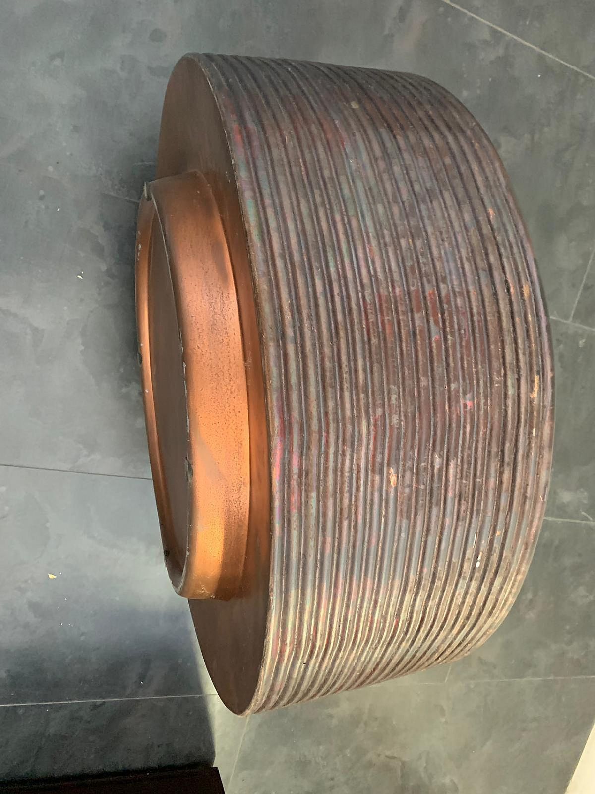 photo for sale Cachepot By Ravi Sing For Light Works Resources In Copper, 90s