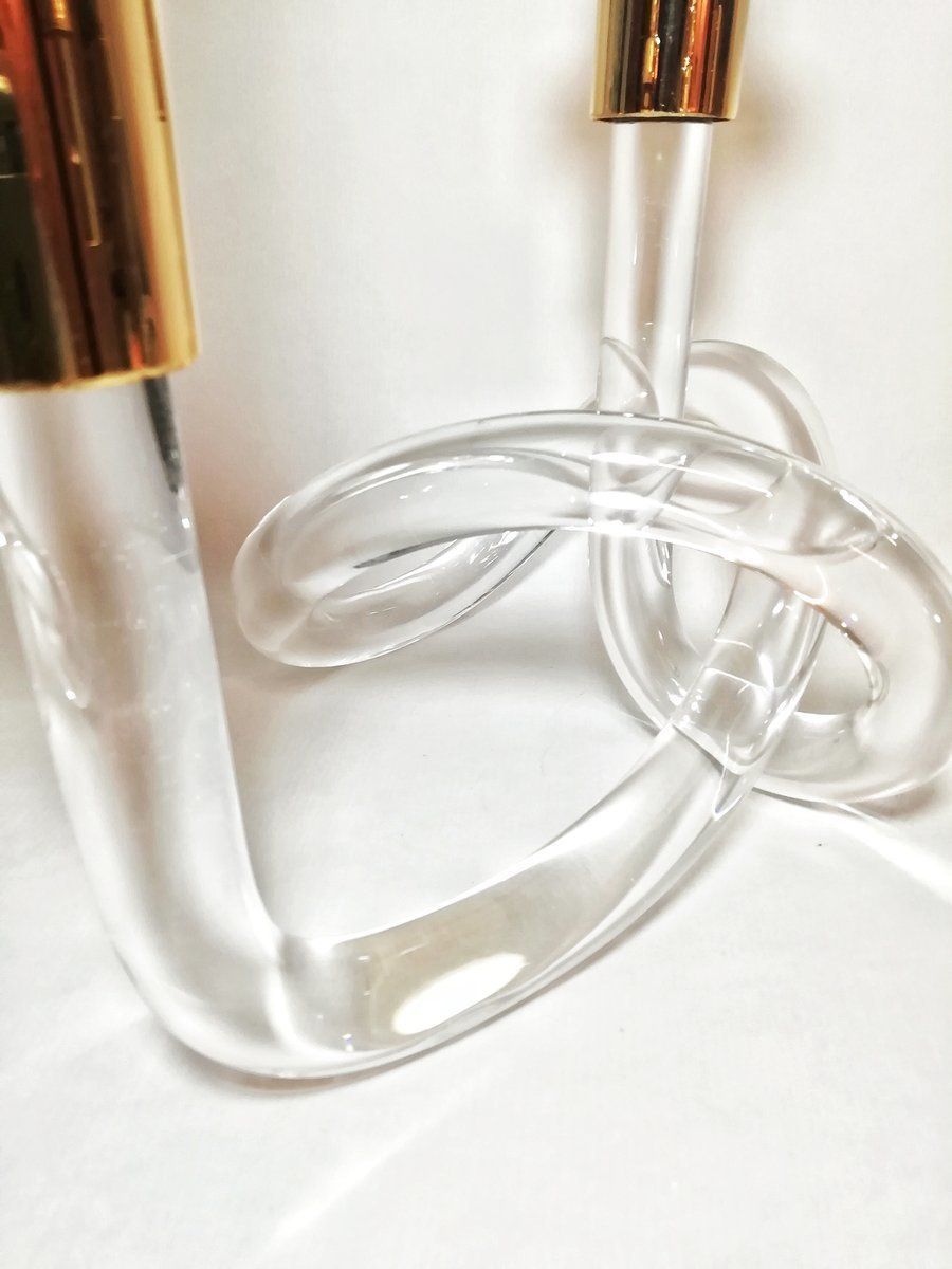Mid Century Lucite Candleholders By Dorothy Thorpe, Set Of 2 photo Home Decor