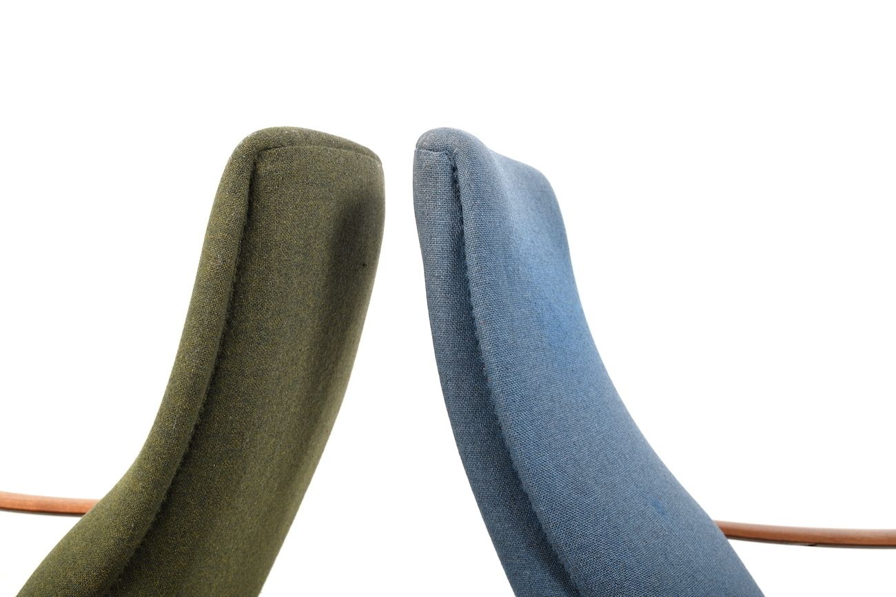 photo buy Pair Of Mid Century Danish Reclining Lounge Chairs In Teak