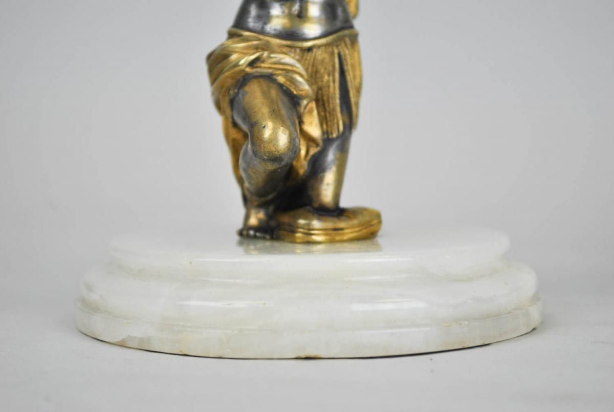 Pair Of Candelabra With Nubians, Xi Xth Century photo vintage