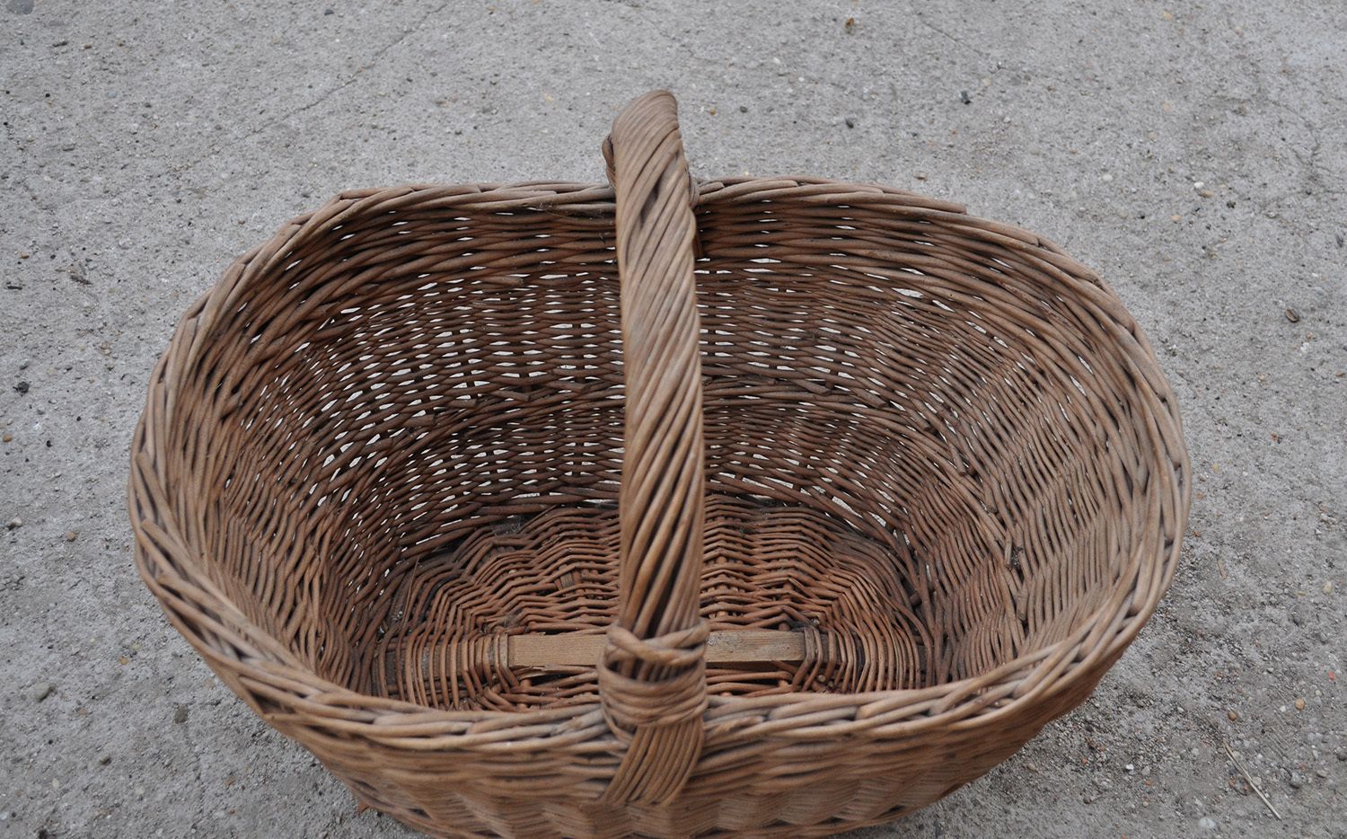 Old Hand Woven Wicker Basket photo furniture