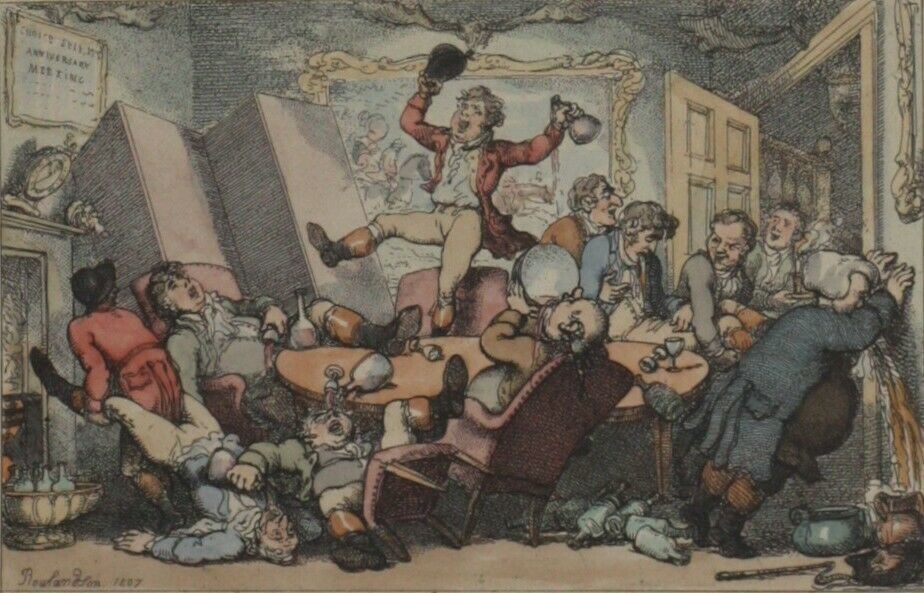 Engravings By Gillray And Rowlandson: "German Luxury", "Miseries Of The Country photo vintage