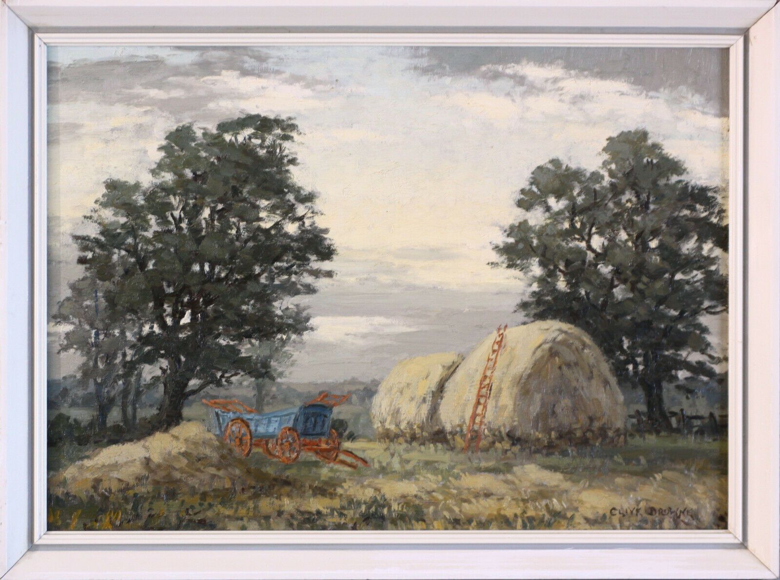 Oil On Board By Clive Richard Browne. "The Stackyard"