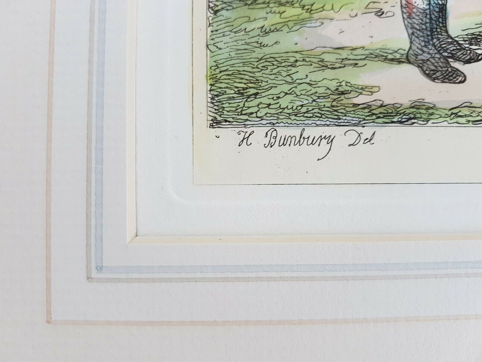 Hand Coloured Etching By Henry Bunbury. Titled "The Dashing White Sergeant" photo for sale