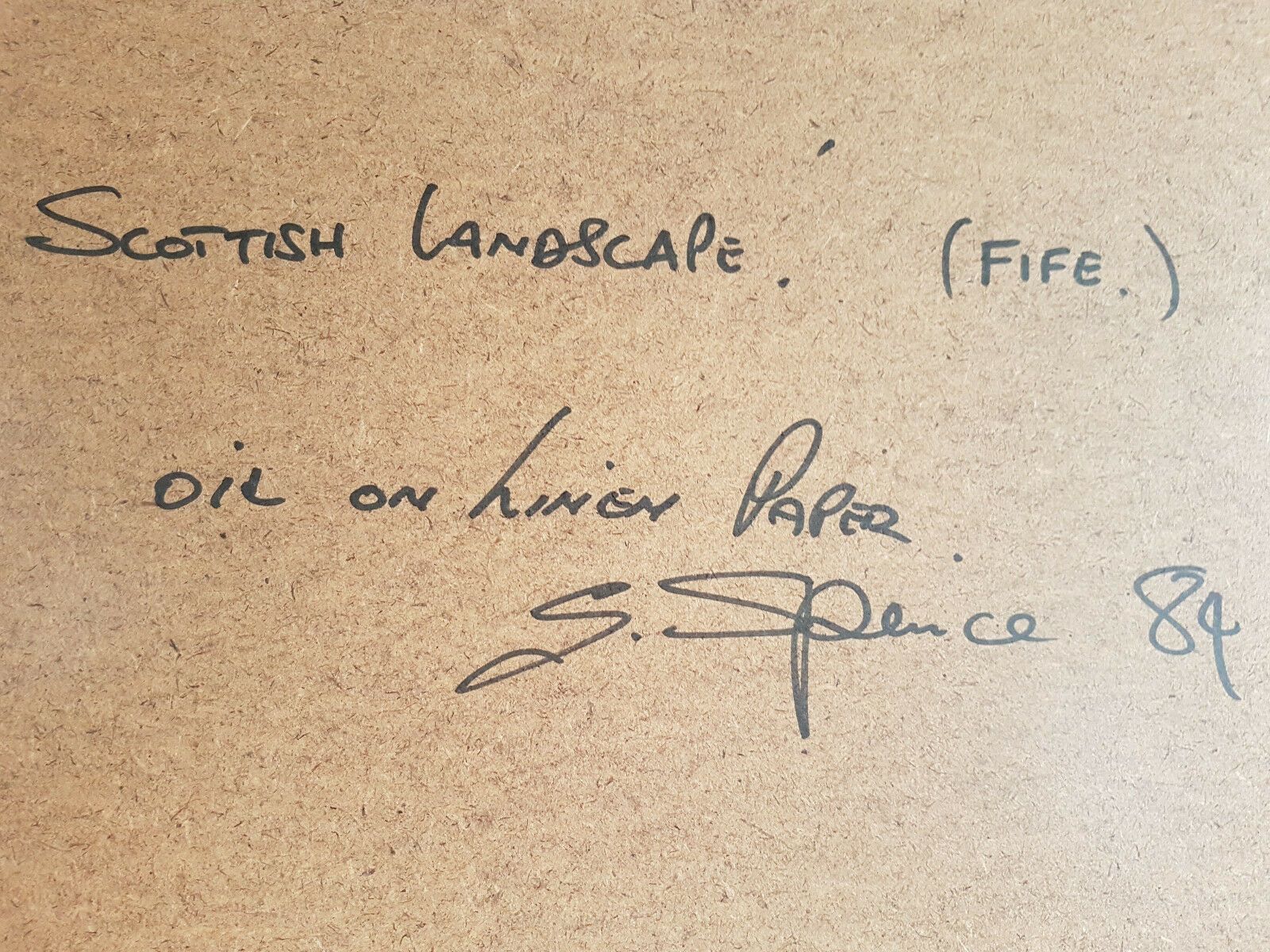 Oil On Linen Paper By George Spence. "Scottish Landscape (Fife)" photo 245.0