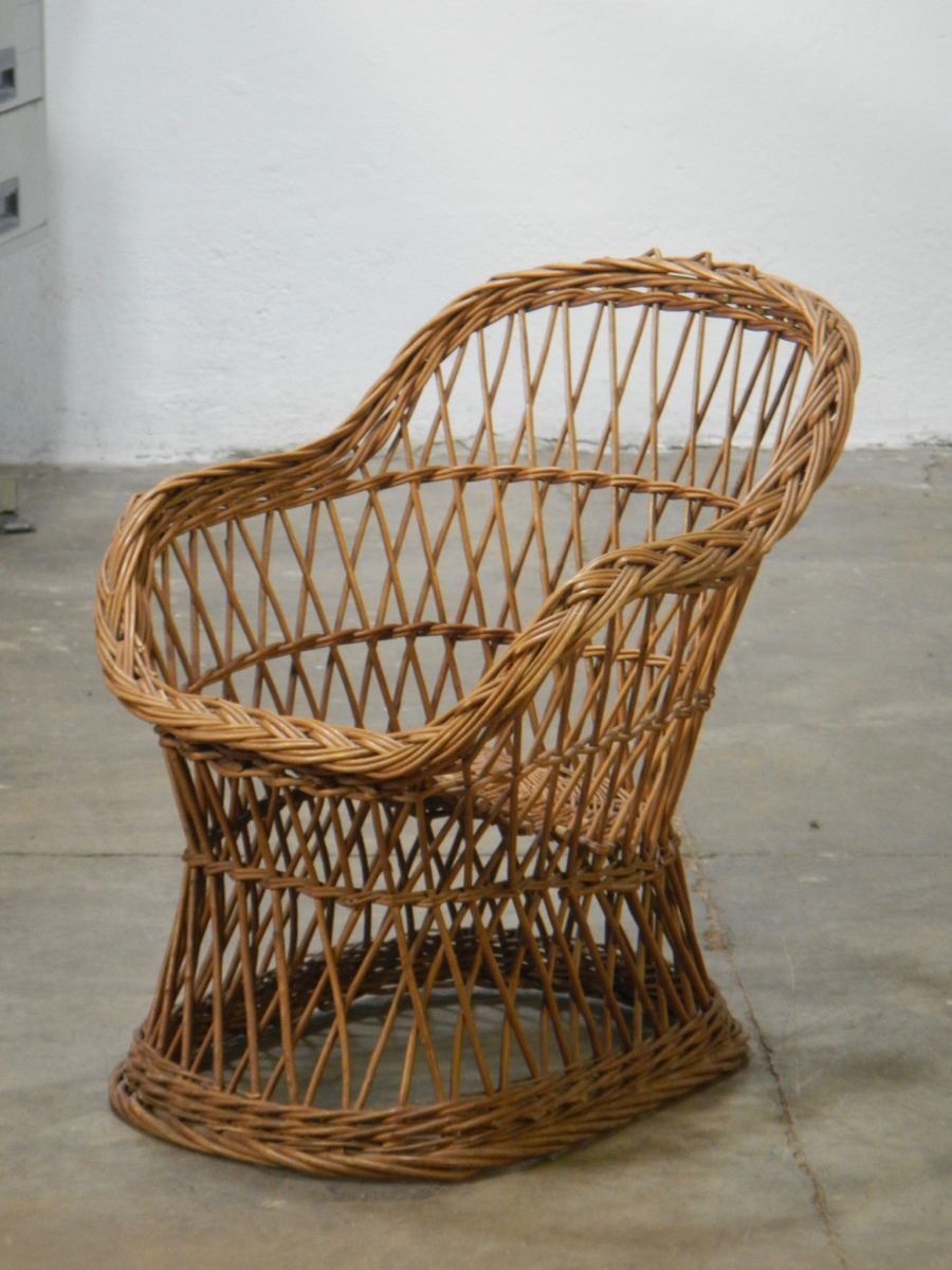 Wicker Children's Chair, 1960s photo furniture