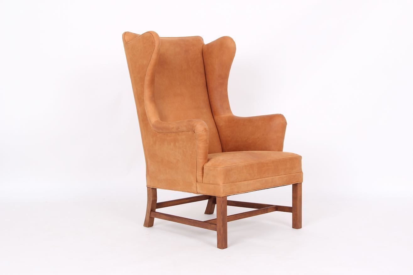 Kaare Klint High Back Chair, Model. 6212. New Restored And New Leather. photo Furniture