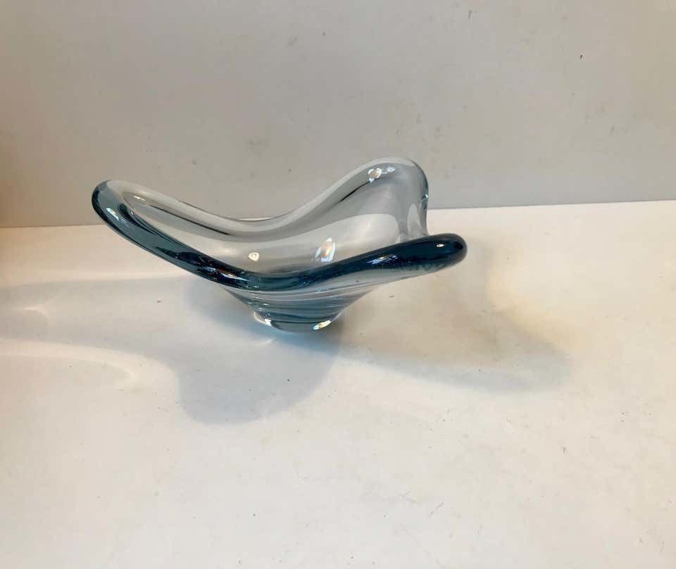 Blue Aqua Dish By Per Lütken For Holmegaard, 1960s photo Home Decor