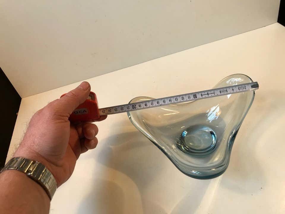 Blue Aqua Dish By Per Lütken For Holmegaard, 1960s photo vintage