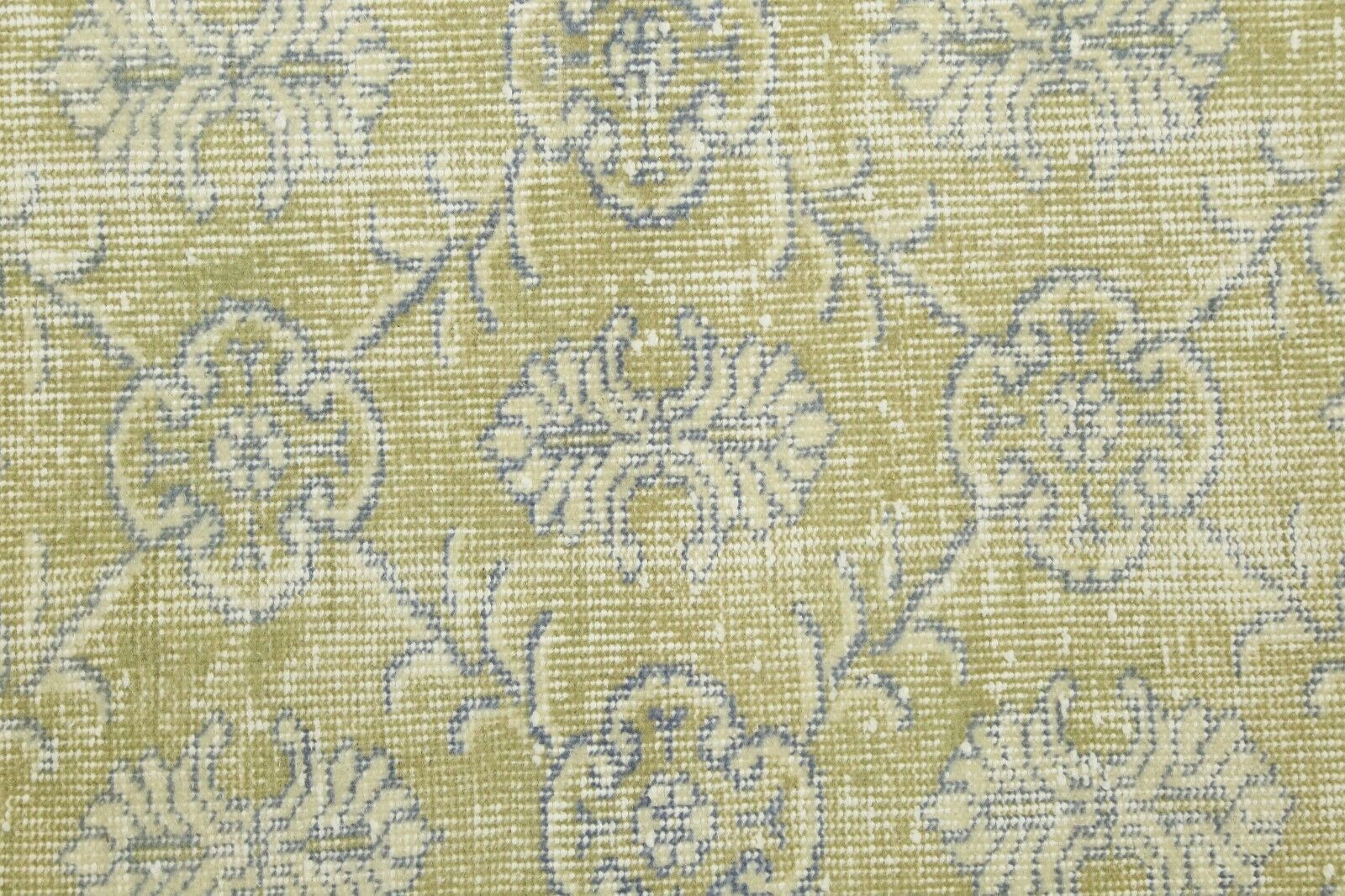 216x323 Cm Chartreuse Vintage Area Carpet Turkish Oushak Floral Handwoven Wool Modern Rug 7'1x10'6 Ft photo buy