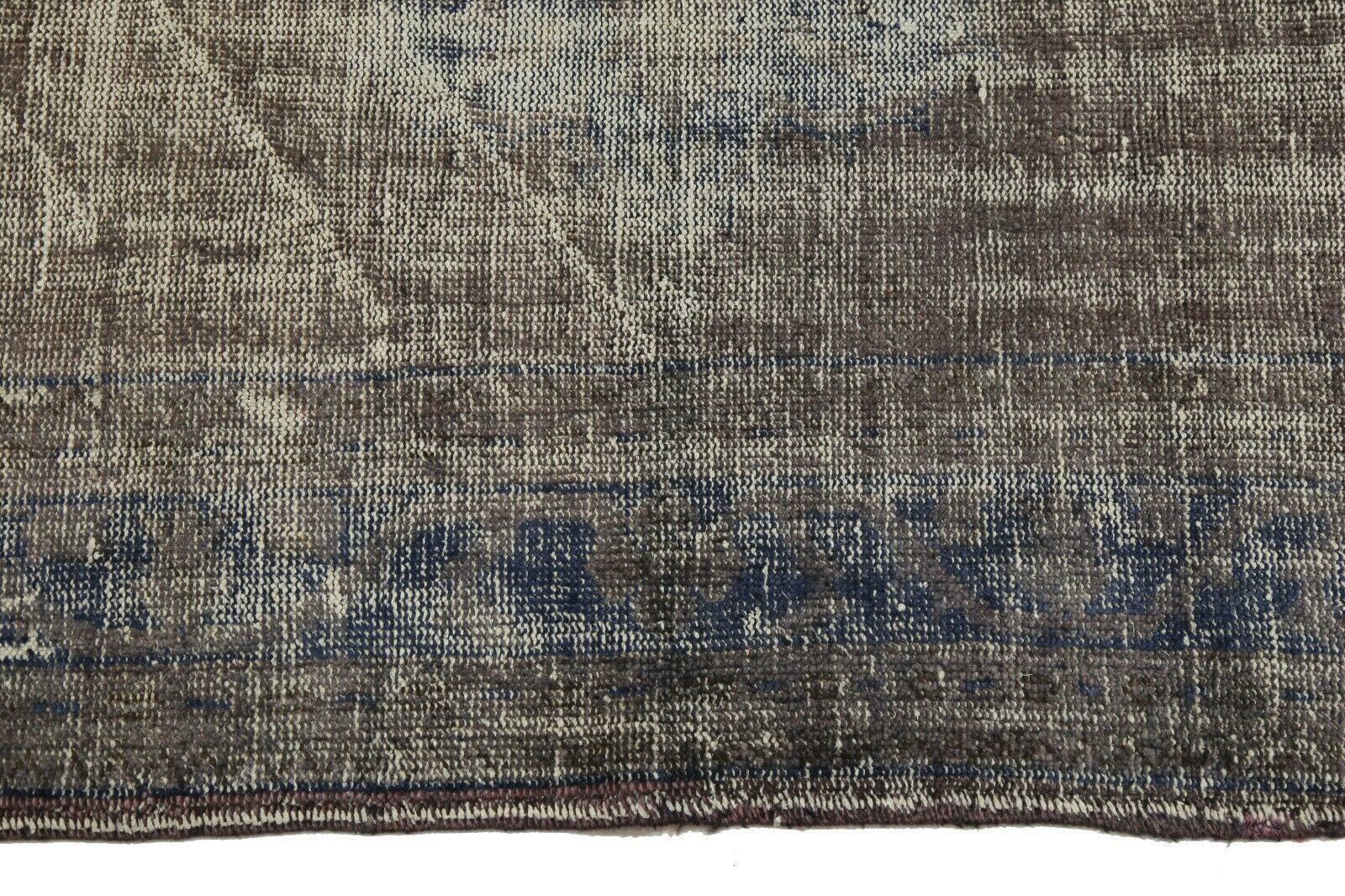 199x303 Cm Antique Turkish Distressed Oushak Rug Gray Hand Knotted Faded Modern 6'5x9'9 Ft photo vinterior