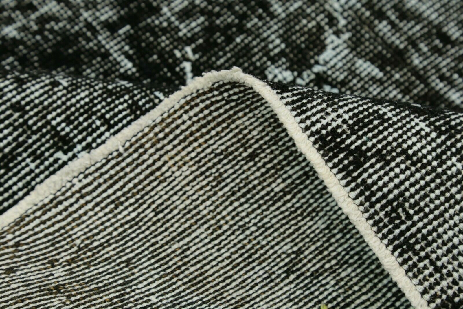 photo for sale 212x313 Cm Vintage Black Rug Turkish Area Room Decor Hand Knotted Oushak Turkey Rug 7x10'3 Ft
