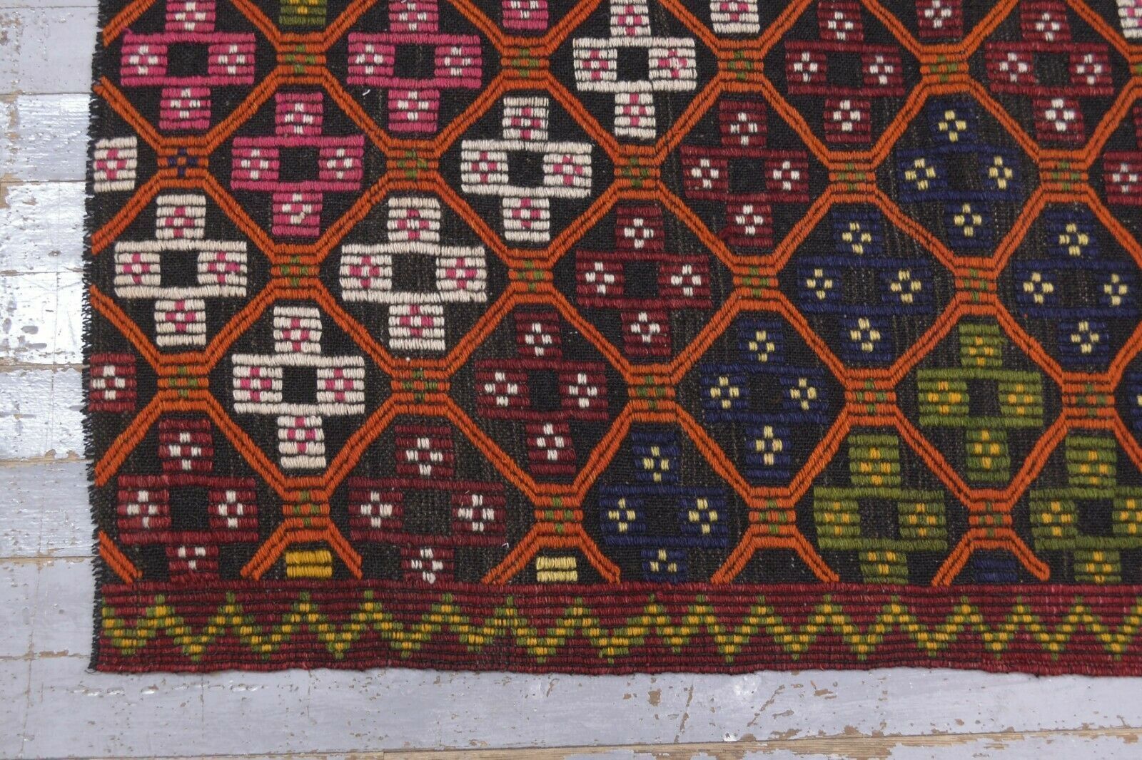 167x242 Cm Vintage Flatweave Kilim Area Rug Turkish Carpet 55x79 Ft photo vintage