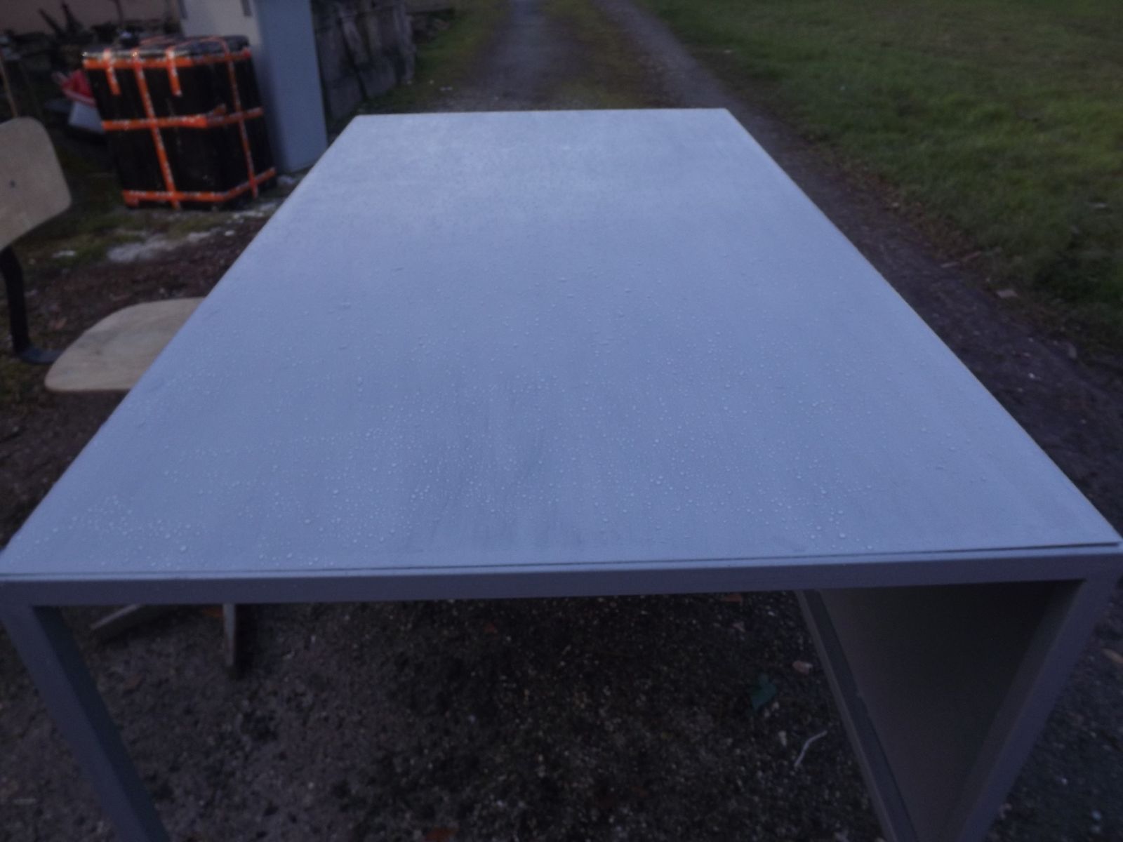 Industrial Iron Desk And Chair photo vinterior