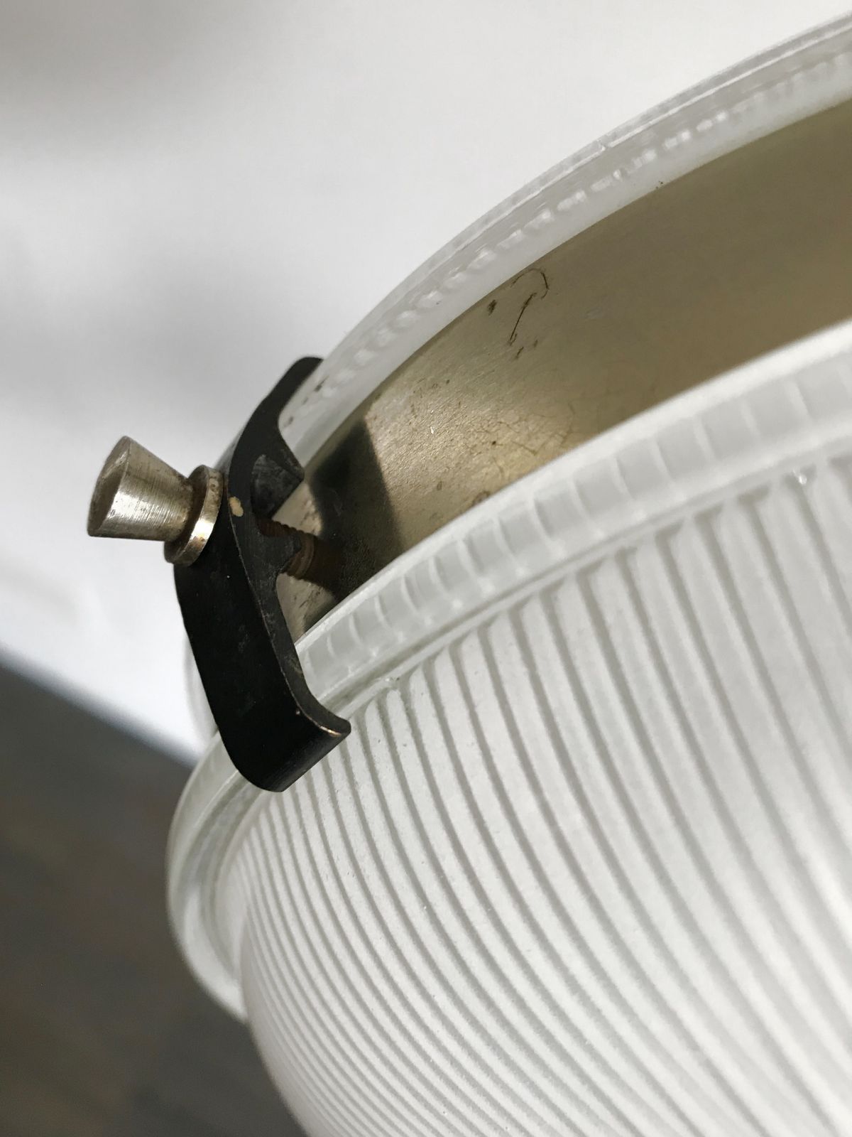 photo buy Sergio Mazza For Artemide Italian Glass And Brass Pendant Lamp, 1960s