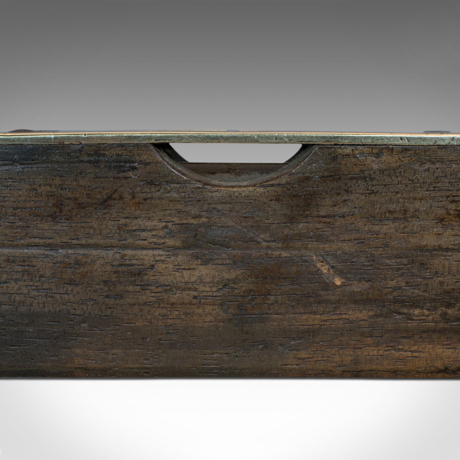 295.0 Antique Master Craftsman's Spirit Level, English, Brass, Desk, Victorian, 1850 photo