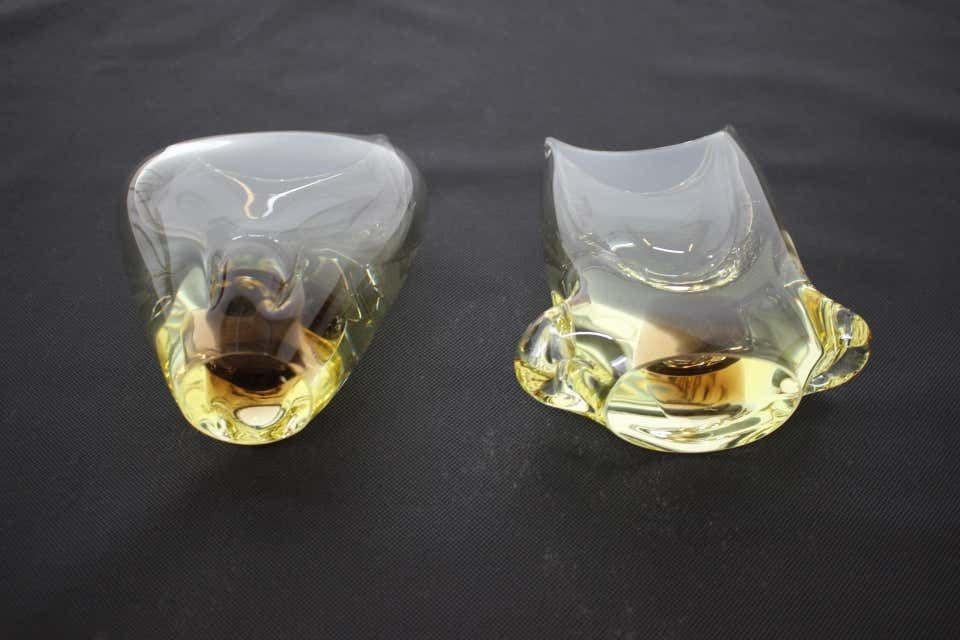 Set Of Two Vases/železnobrodské Sklo, 1960s photo Home Decor