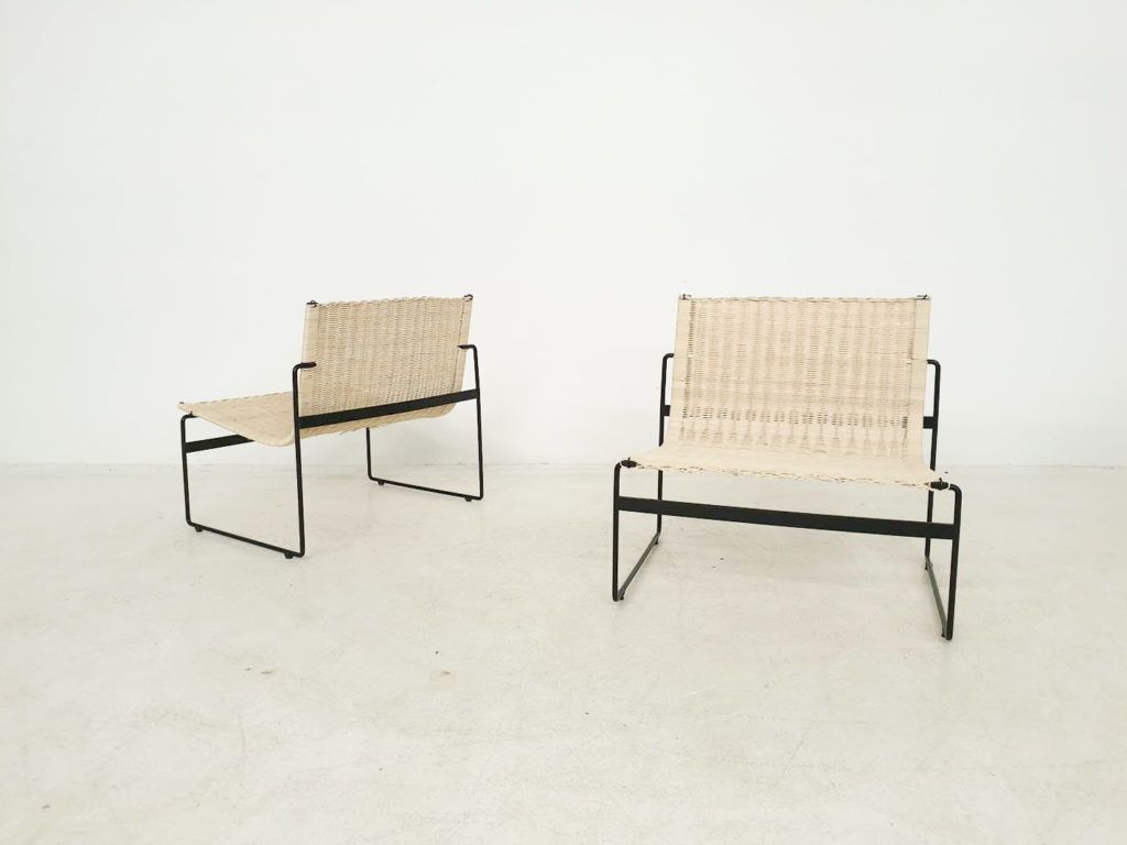 Gregorio Vicente Cortes And Luis Onsurbe Rattan Lounge Chairs For Metz And Co, Dutch Design 1961 photo Furniture