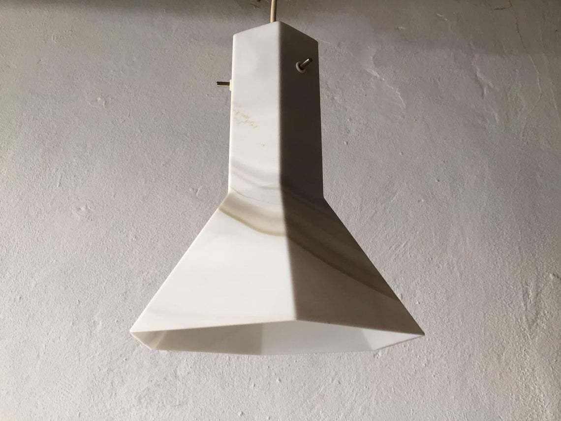 Peill Putzler Exclusive Arte Colore Carrara Design Satin Finished Glass Pendant Lamp   1970s Germany photo for sale
