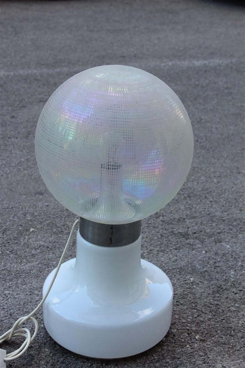 Vistosi Ball White Table Lamp Pop Art Italy 1970s Italian Design Steel photo 1653.0