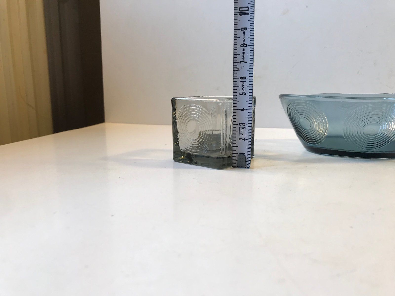 Cubist Candleholders And Bowl Set By Per Lütken For Holmegaard, 1970s, Set Of 3 photo buy
