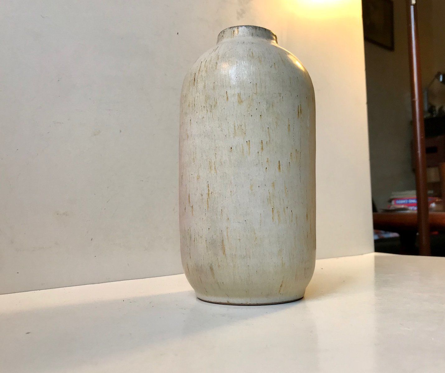 Danish Haresfur Stoneware Vase By Ellen Madsen For Lee Keramik, 1970s photo furniture